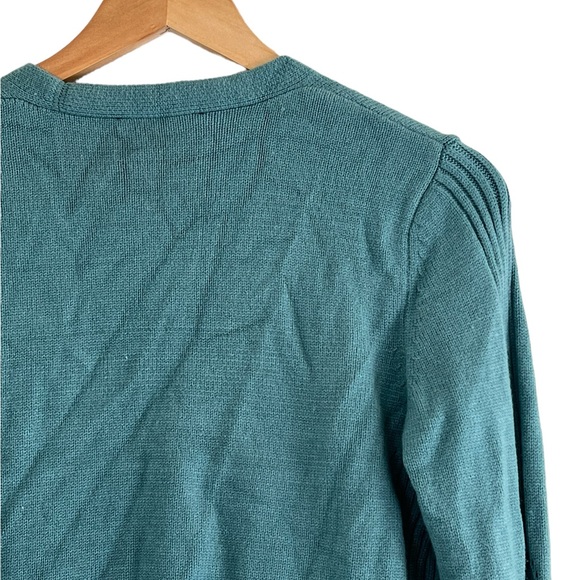 Broadway 38 | Mint green stretch fitted knit cardigan sweater size small - Picture 8 of 10